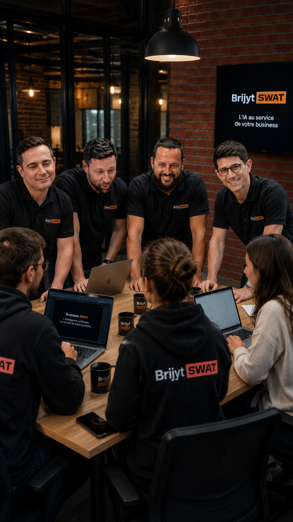 L'équipe Brijyt SWAT en pleine journée d'action avec les participants
